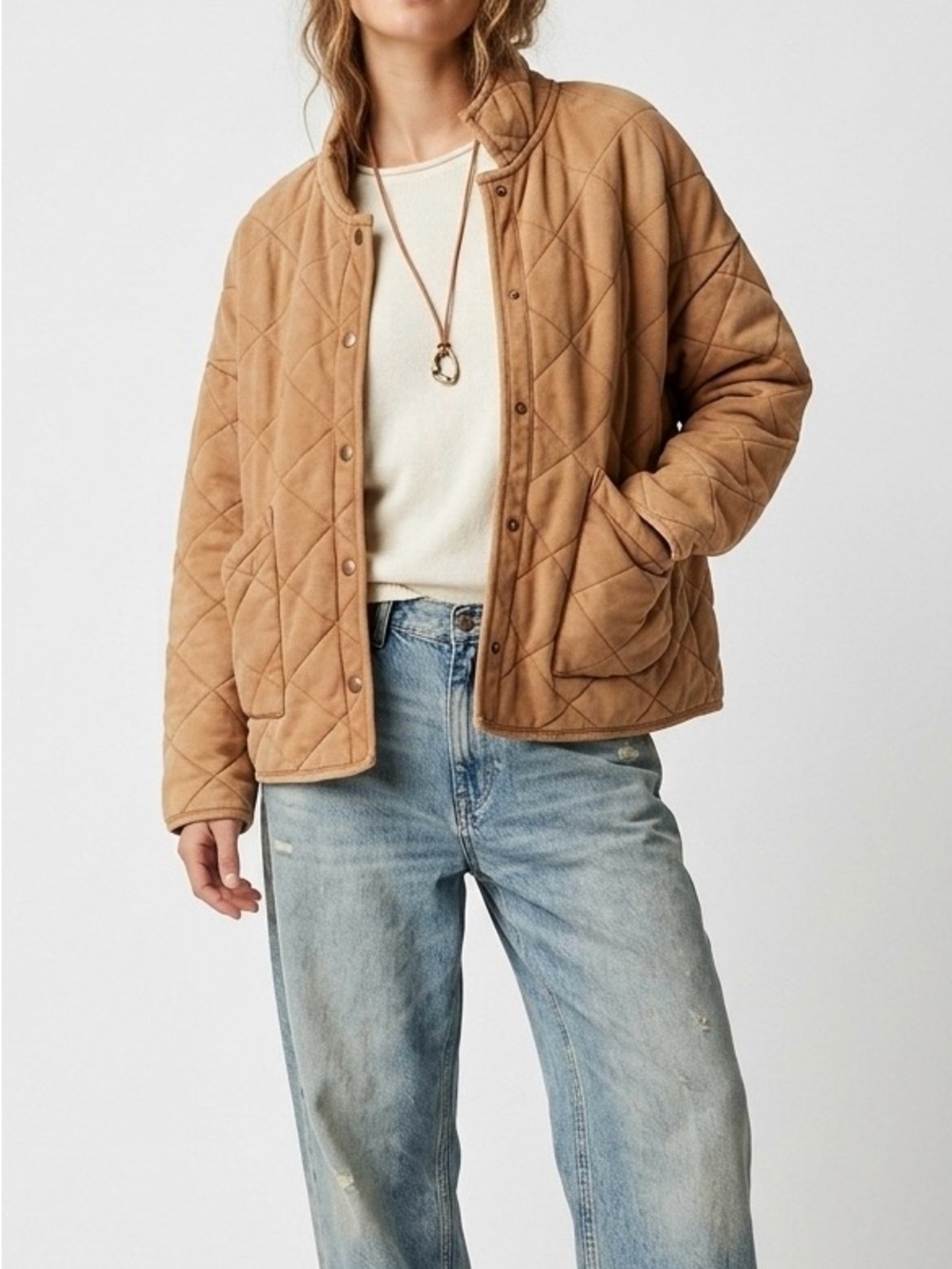 Z Supply Maya Quilted Jacket Washed Tan S Capsule Wardrobe Elevated Casual